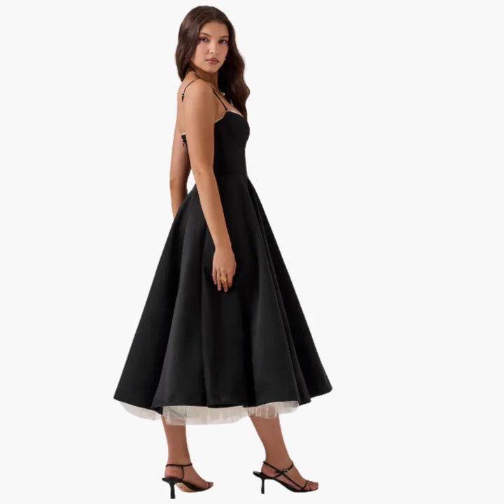 Ärmelloses Midikleid mit Faltenrock für Damen