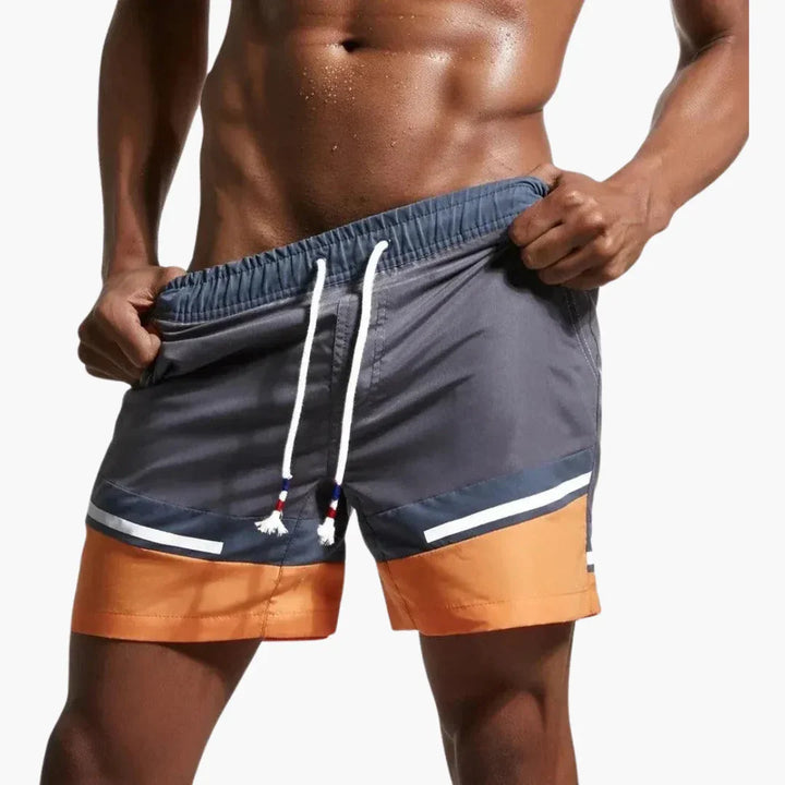 Gestreifte Schwimmshorts für Herren