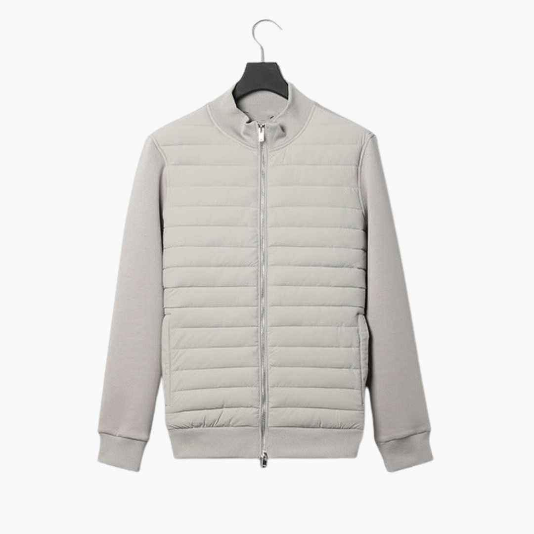 Herren Steppjacke mit Reißverschluss und Stehkragen