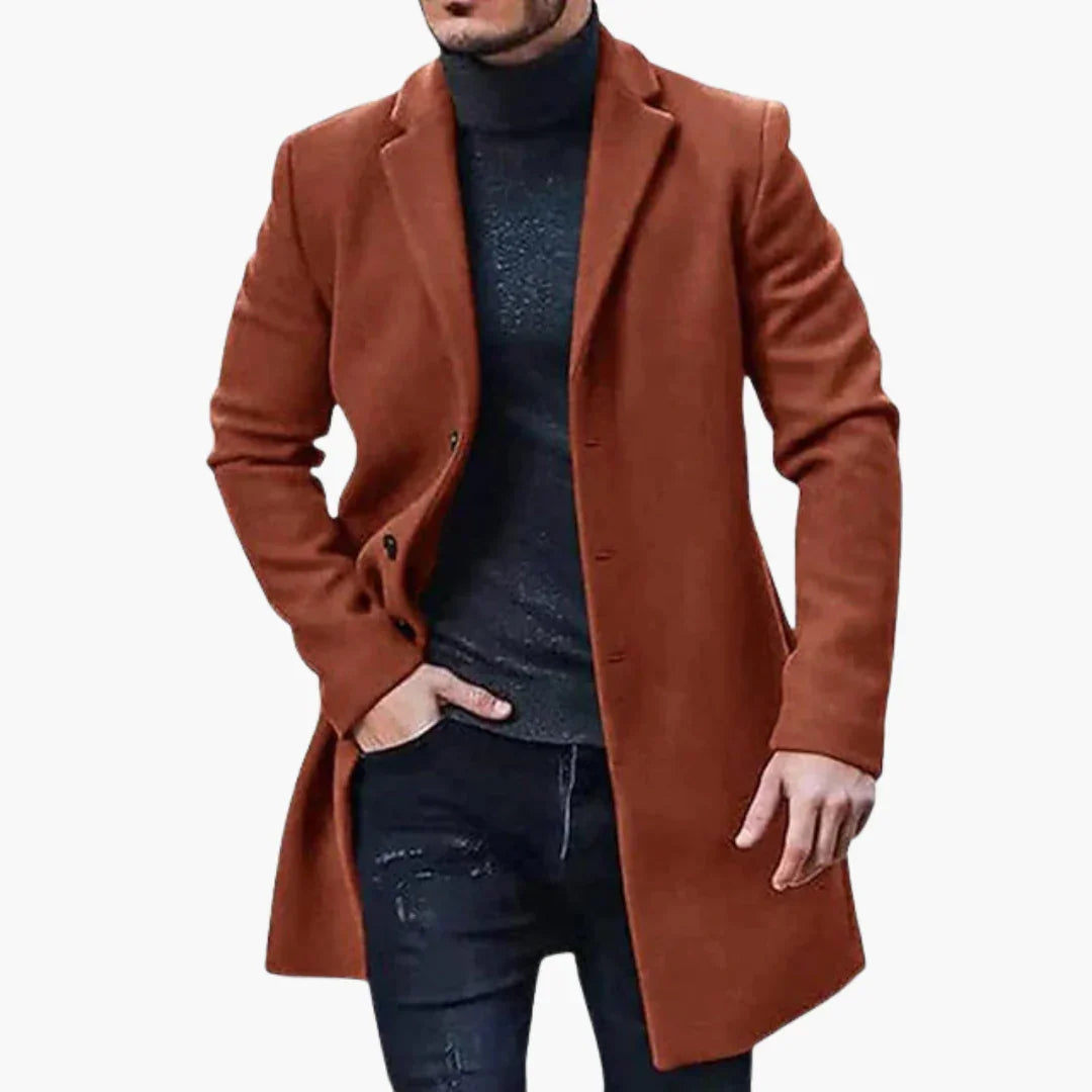 Einreihiger Wintermantel für Herren
