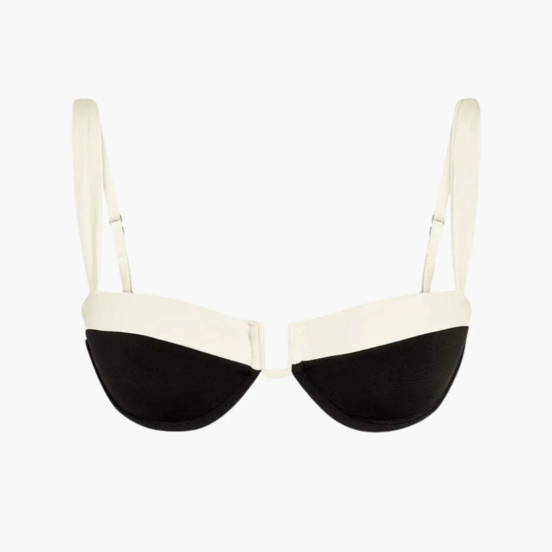 Zweiteiliger Farbblock-Bikini für Damen