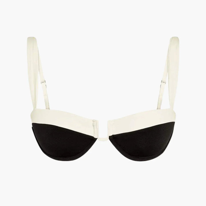 Zweiteiliger Farbblock-Bikini für Damen