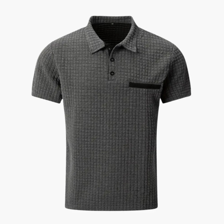 Texturiertes Slim Fit Polohemd für Herren