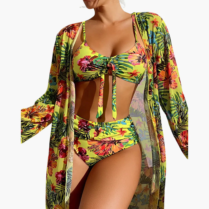 Bikini Set mit Strand Cover-Up für Damen