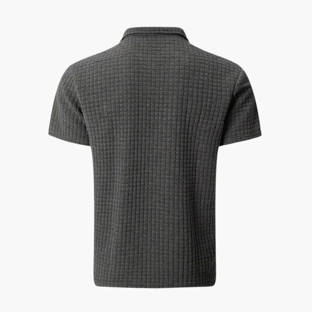 Texturiertes Slim Fit Polohemd für Herren