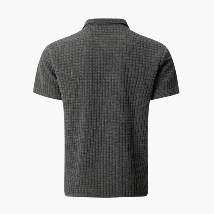Texturiertes Slim Fit Polohemd für Herren