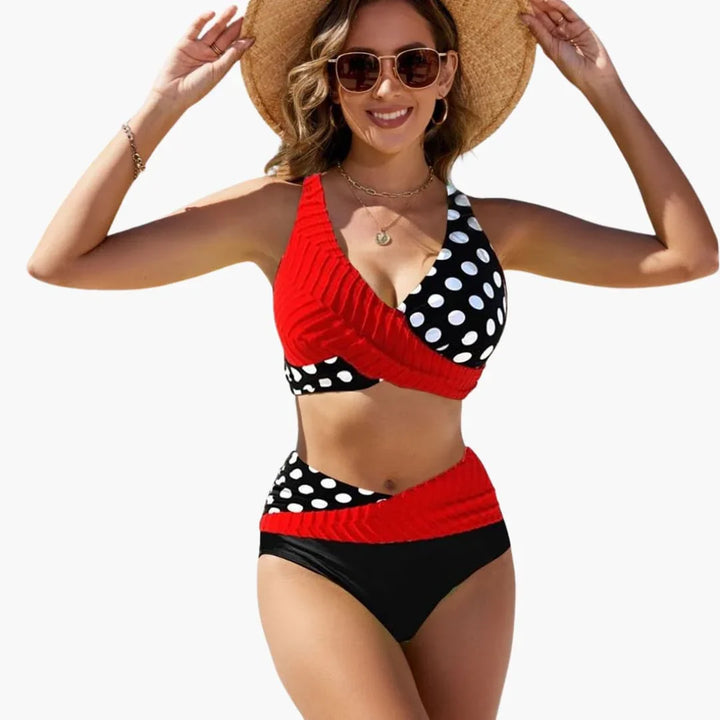 Crossover Badeanzug Zweiteiler für Damen