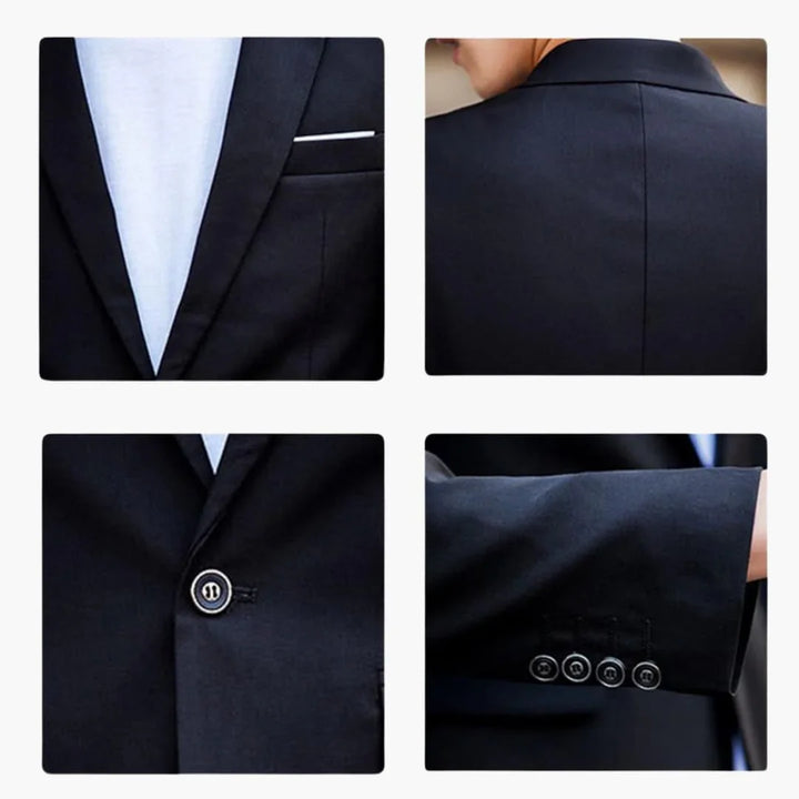 Zweiteiliger Slim Fit Anzug für Herren