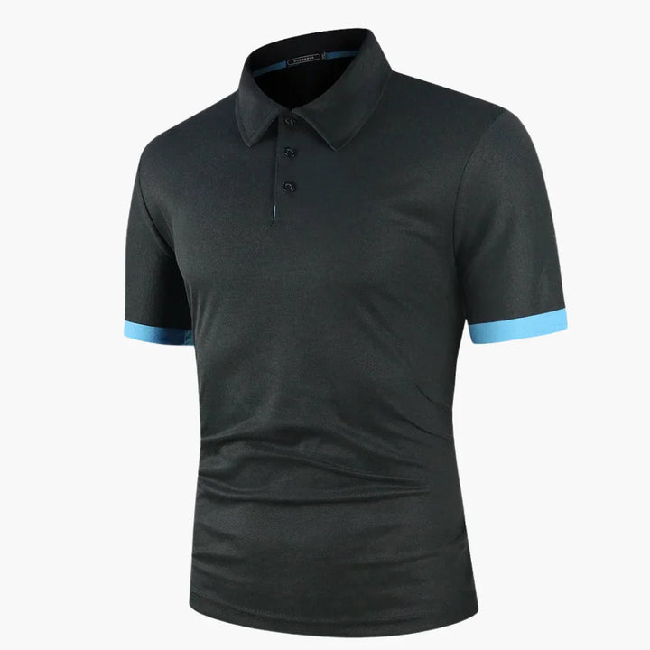 Geripptes Poloshirt mit Kontrast für Herren