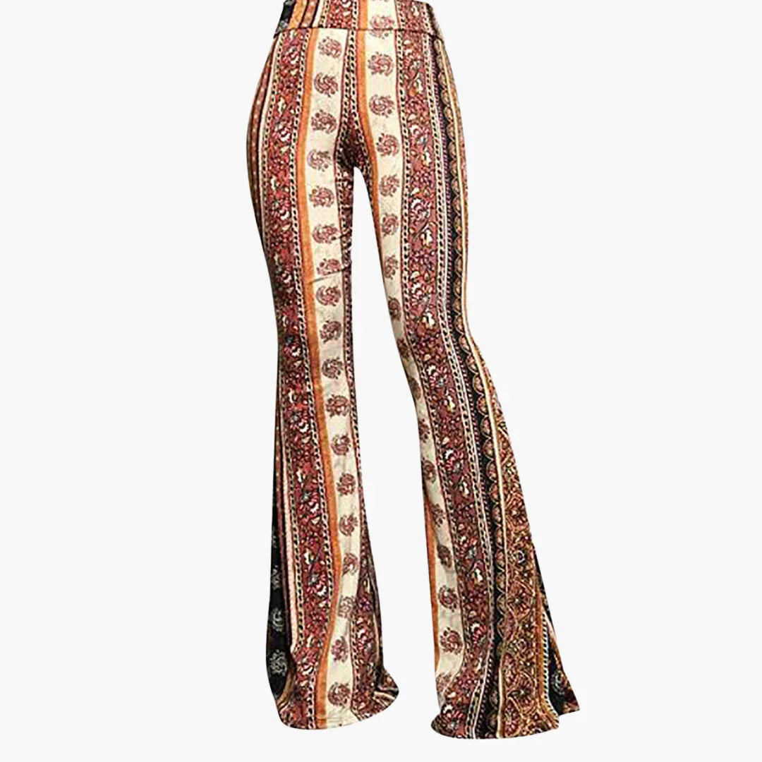 Leopardenmuster Bootcut Hose für Damen