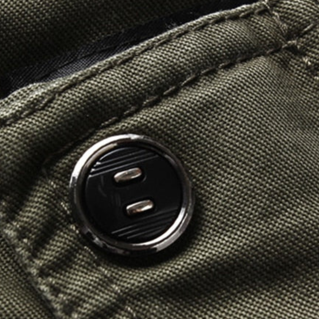 Herren Bikerjacke mit Reißverschluss und langen Ärmeln