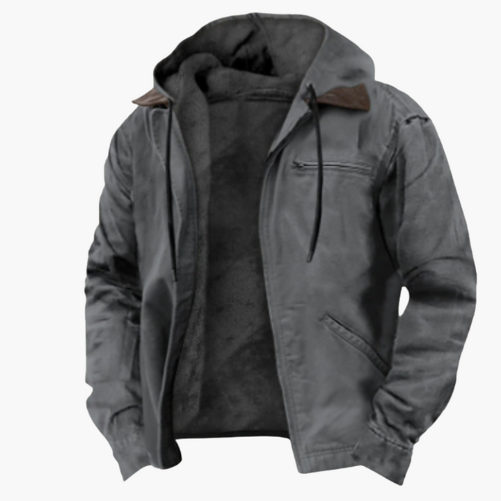 Herren Jacke mit Kapuze und wärmendem Innenfutter