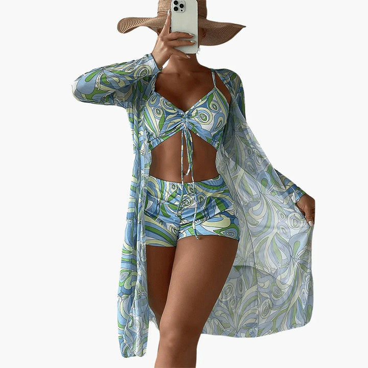 V-Ausschnitt Bikini Set für Damen
