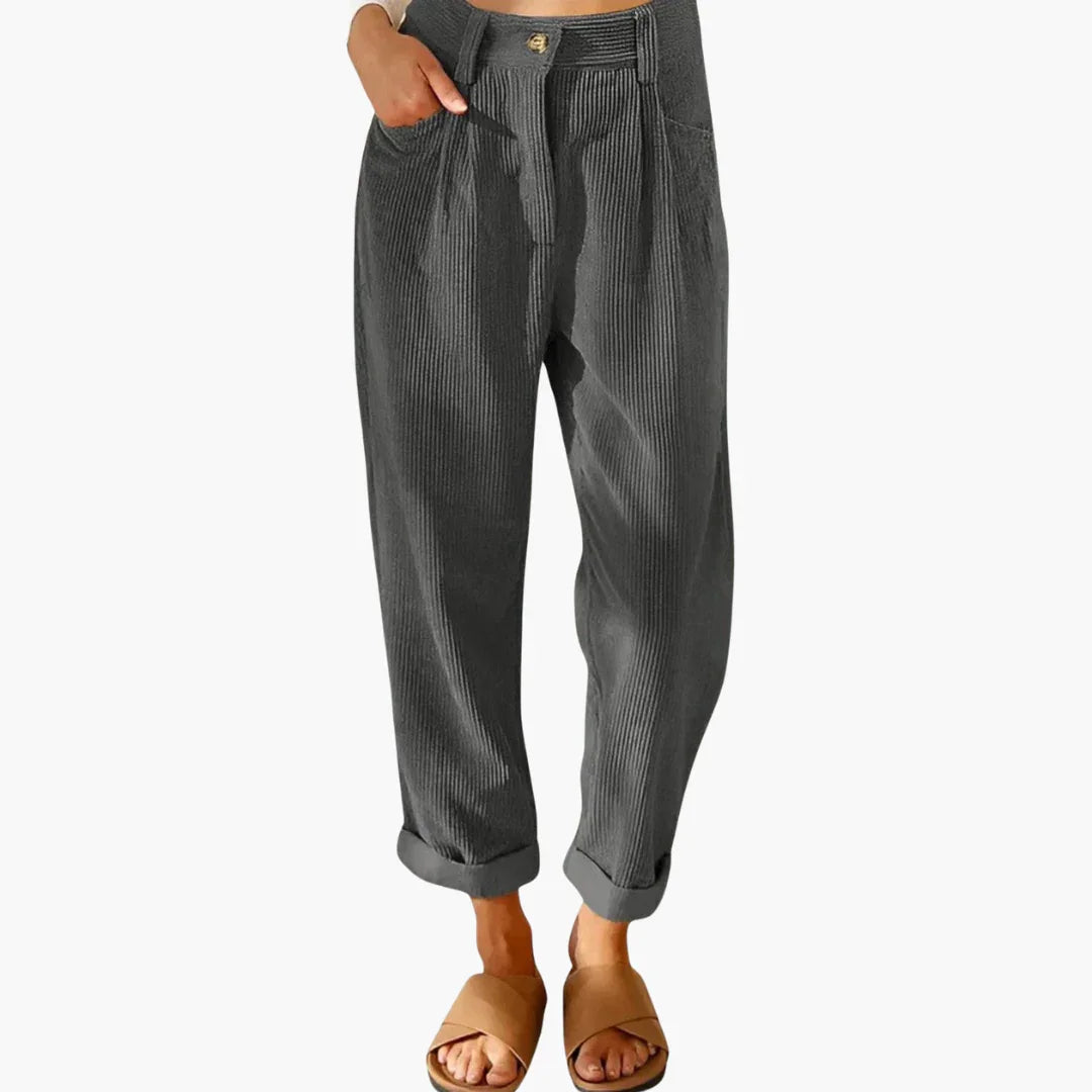 Strukturierte Cordhose für Damen