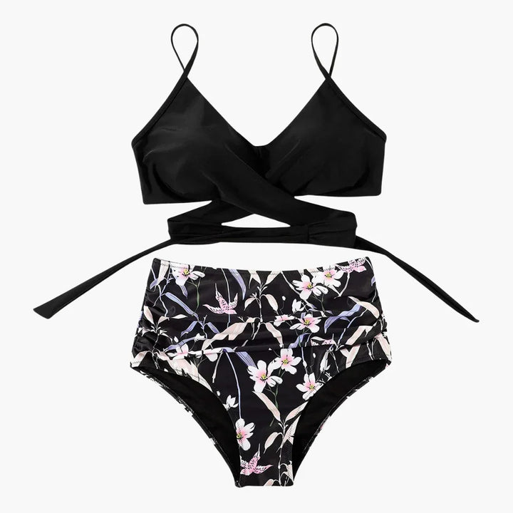 High-Waist Badeanzug Zweiteiler für Damen