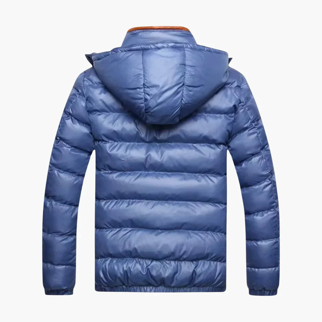 Herren-Daunenjacke mit Glanzeffekt