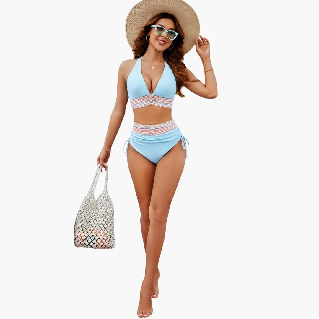 Bikini Zweiteilig Crop Stil für Damen