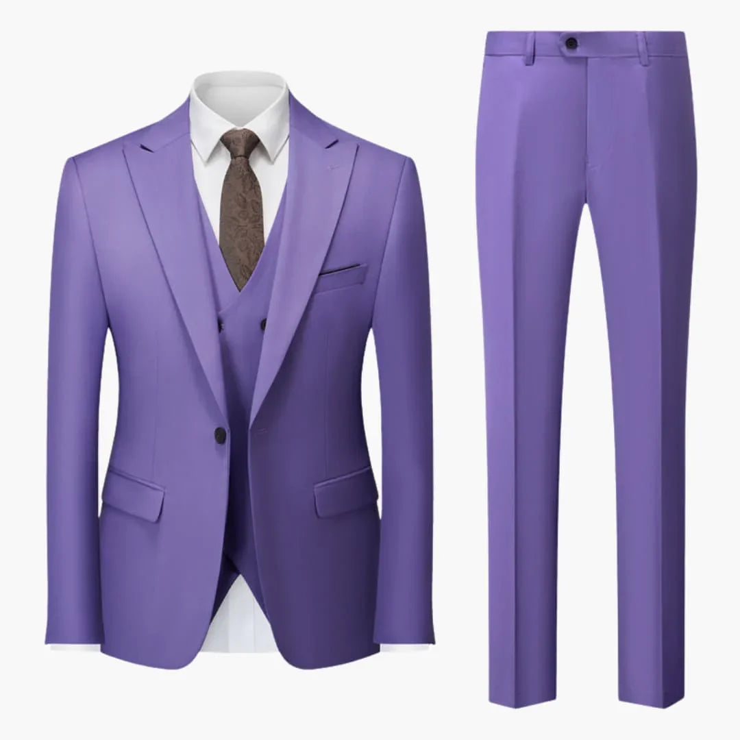Dreiteiliger Slim-Fit Herrenanzug