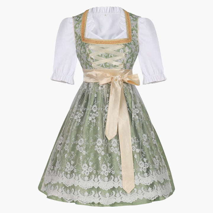 Damen Dirndl Kleid mit Spitze und Schürze | Oktoberfest 2025