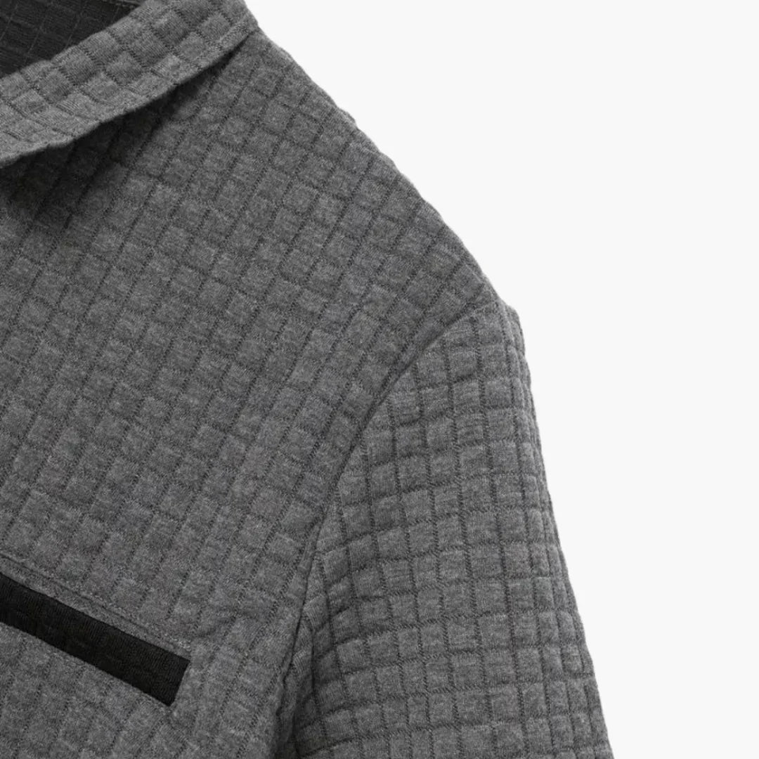 Texturiertes Slim Fit Polohemd für Herren