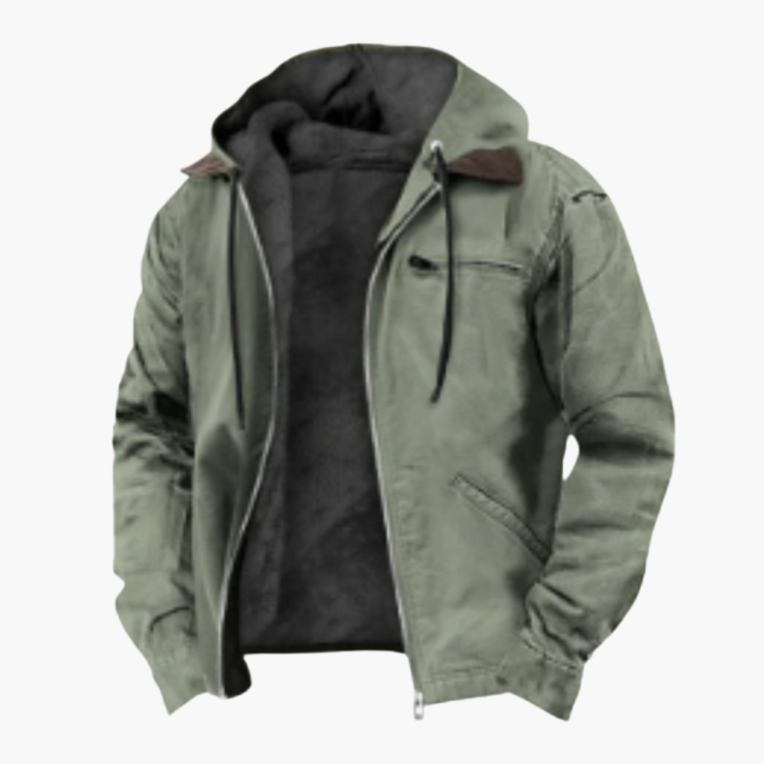 Herren Jacke mit Kapuze und wärmendem Innenfutter