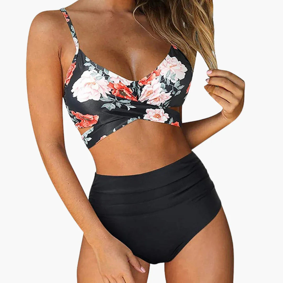High-Waist Badeanzug Zweiteiler für Damen