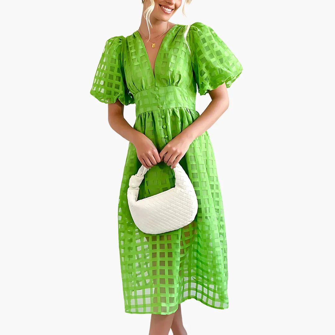 A Linie Midi Kleid für Damen - ModeMüller