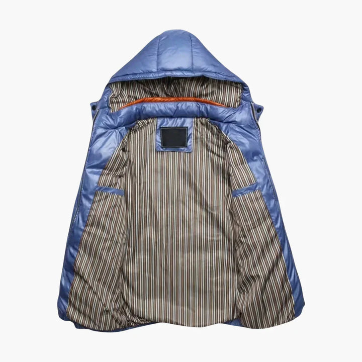Herren-Daunenjacke mit Glanzeffekt