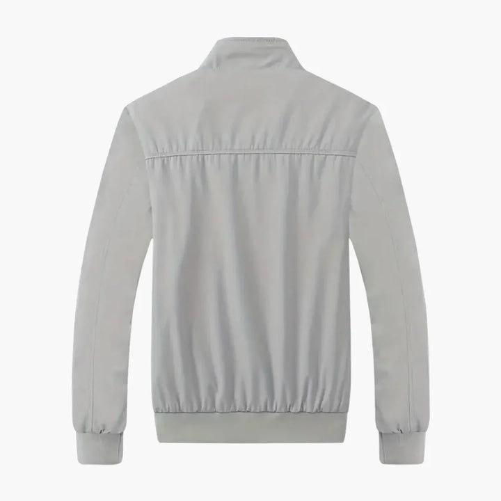 Herren Slim Fit Bomberjacke mit durchgehendem Reißverschluss
