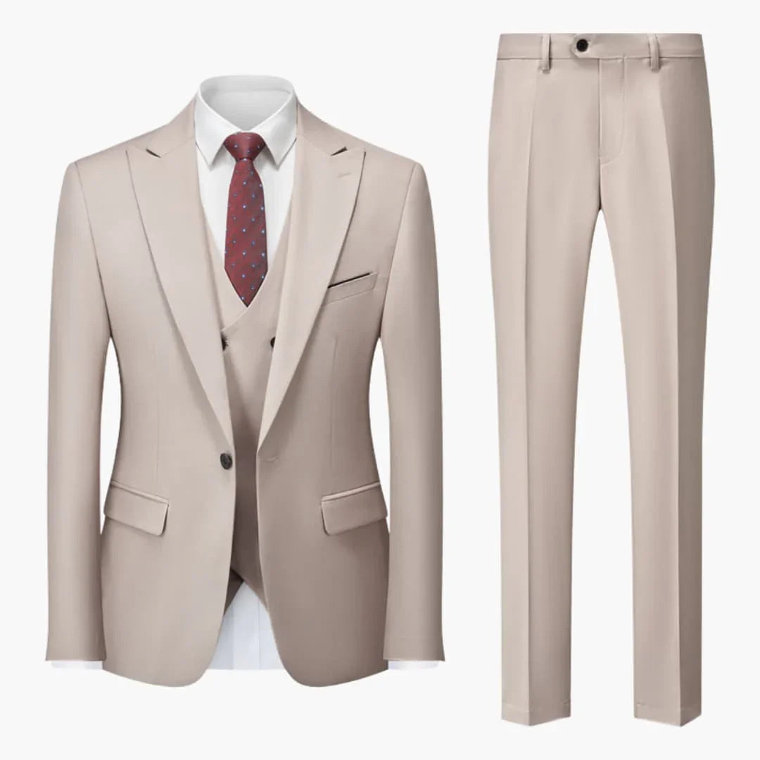 Dreiteiliger Slim-Fit Herrenanzug