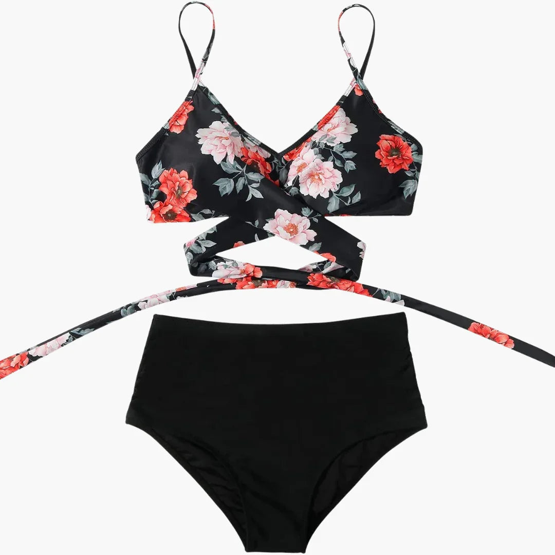 High-Waist Badeanzug Zweiteiler für Damen