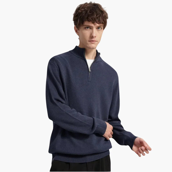 Halb Zip Strickpullover für Herren