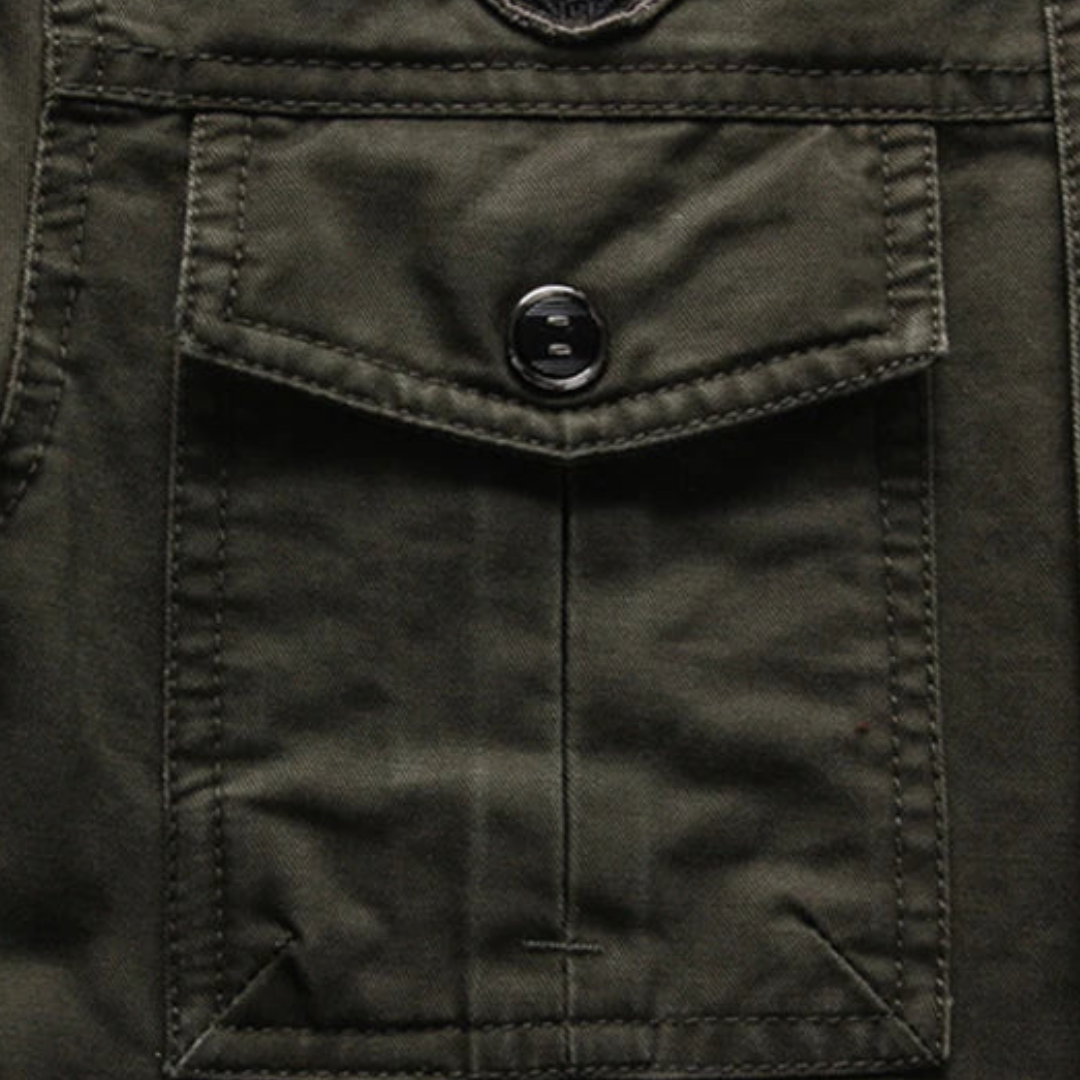 Herren Bikerjacke mit Reißverschluss und langen Ärmeln
