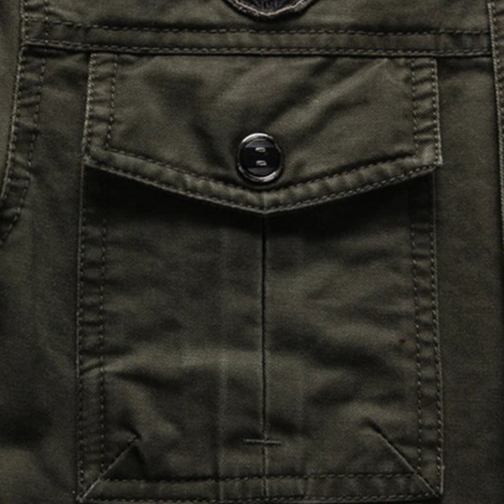 Herren Bikerjacke mit Reißverschluss und langen Ärmeln