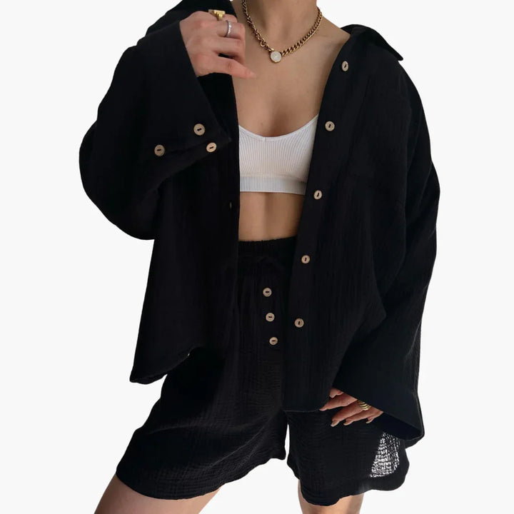 Zweiteiliges Lounge Set mit Shorts für Damen