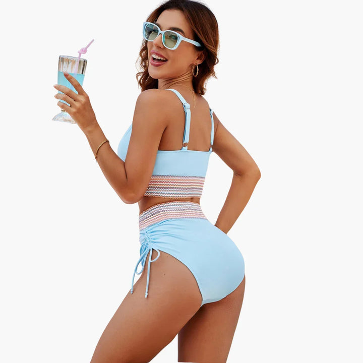 Bikini Zweiteilig Crop Stil für Damen