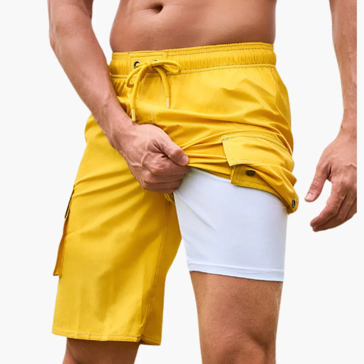 Schnelltrocknende Trainingsshorts mit Innenslip für Herren