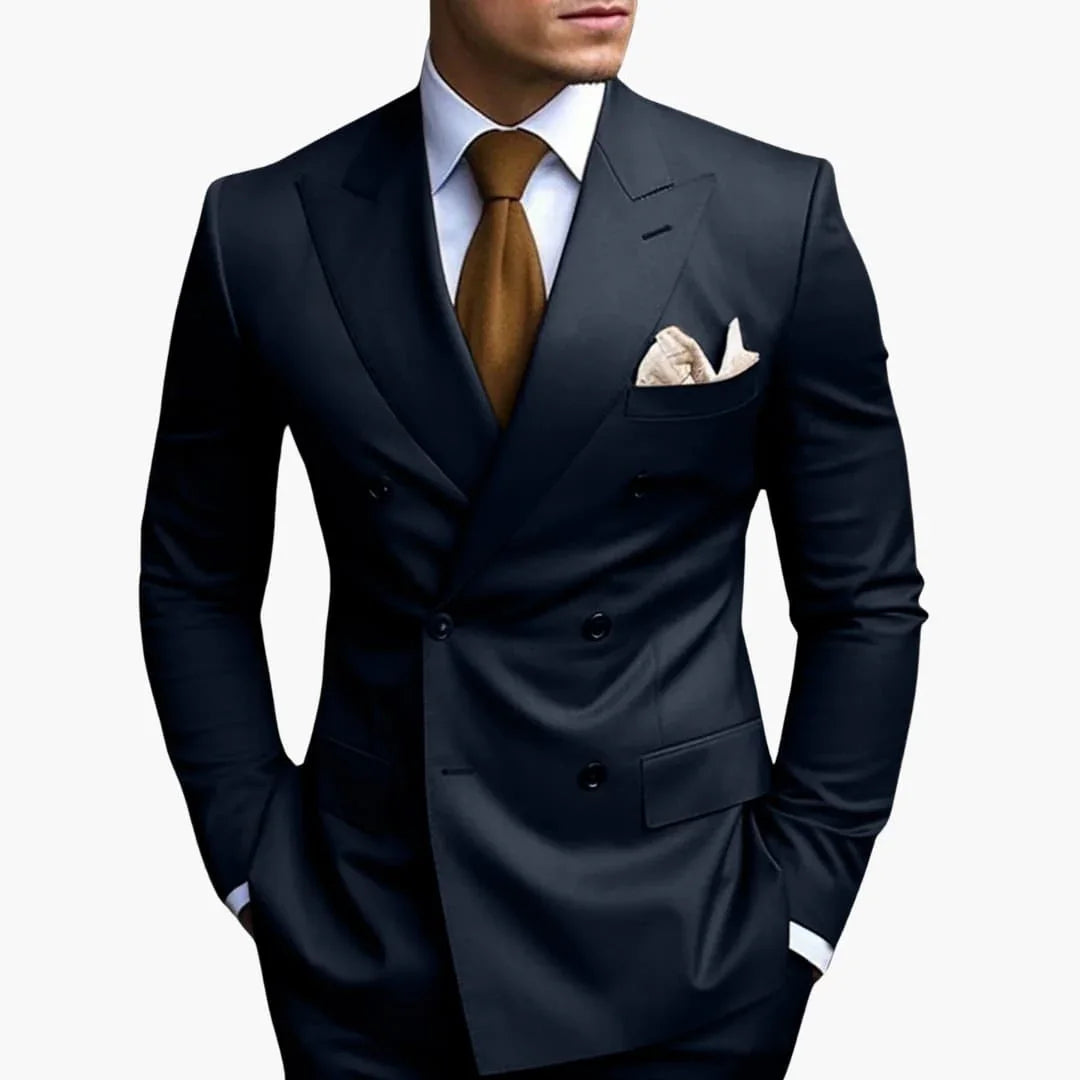 Doppelreihiger Slim Fit Anzug für Herren