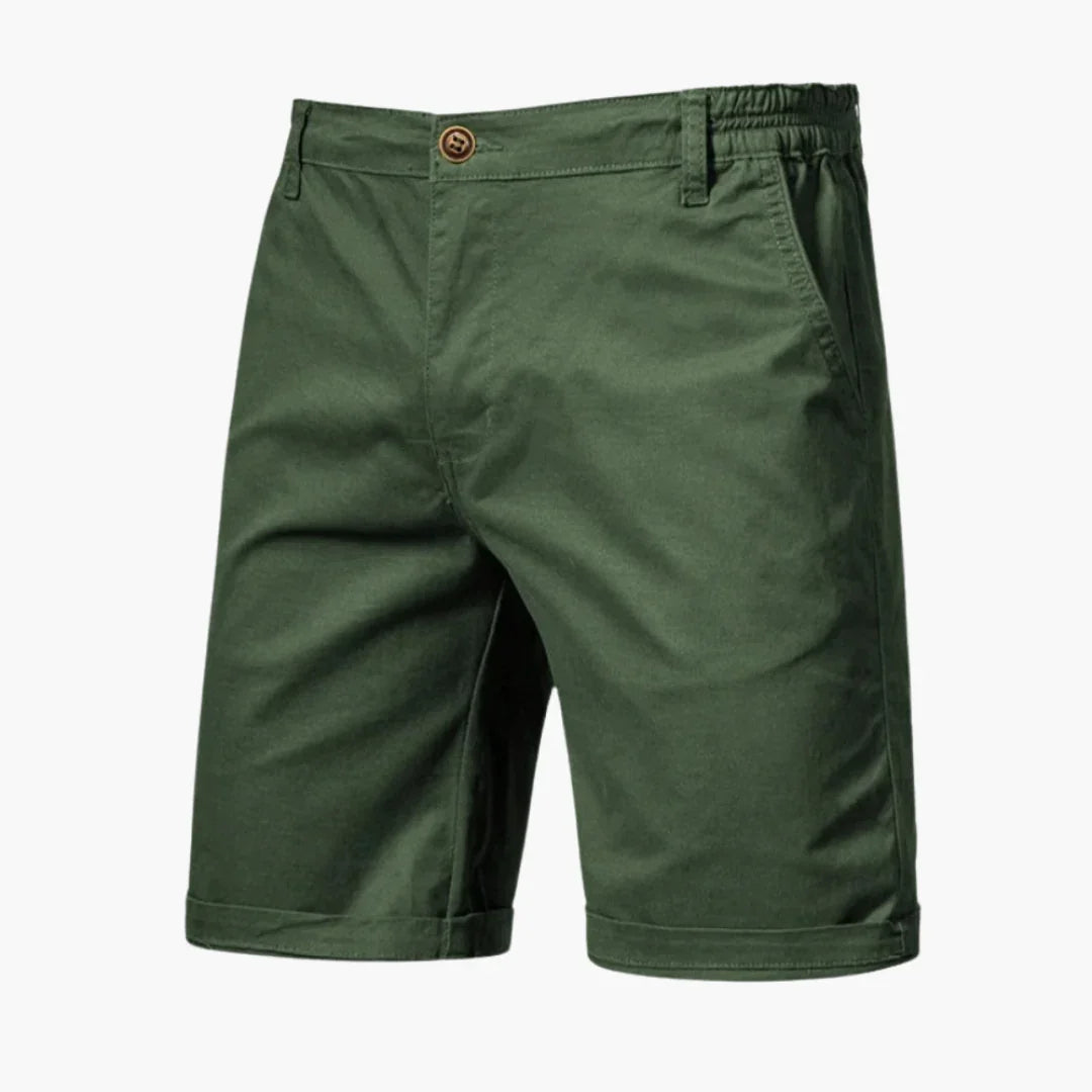 Bundfalten Shorts mit Umschlag für Herren