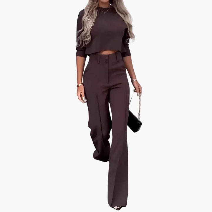 Crop Top Zweiteiler Set für Damen