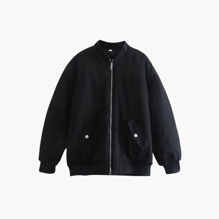 Damen Bomberjacke mit Reißverschluss und Pattentaschen