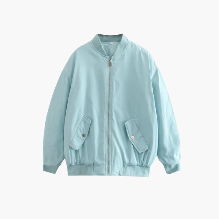 Damen Bomberjacke mit Reißverschluss und Pattentaschen