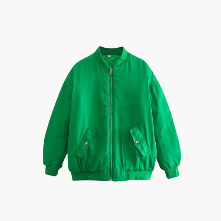 Damen Bomberjacke mit Reißverschluss und Pattentaschen