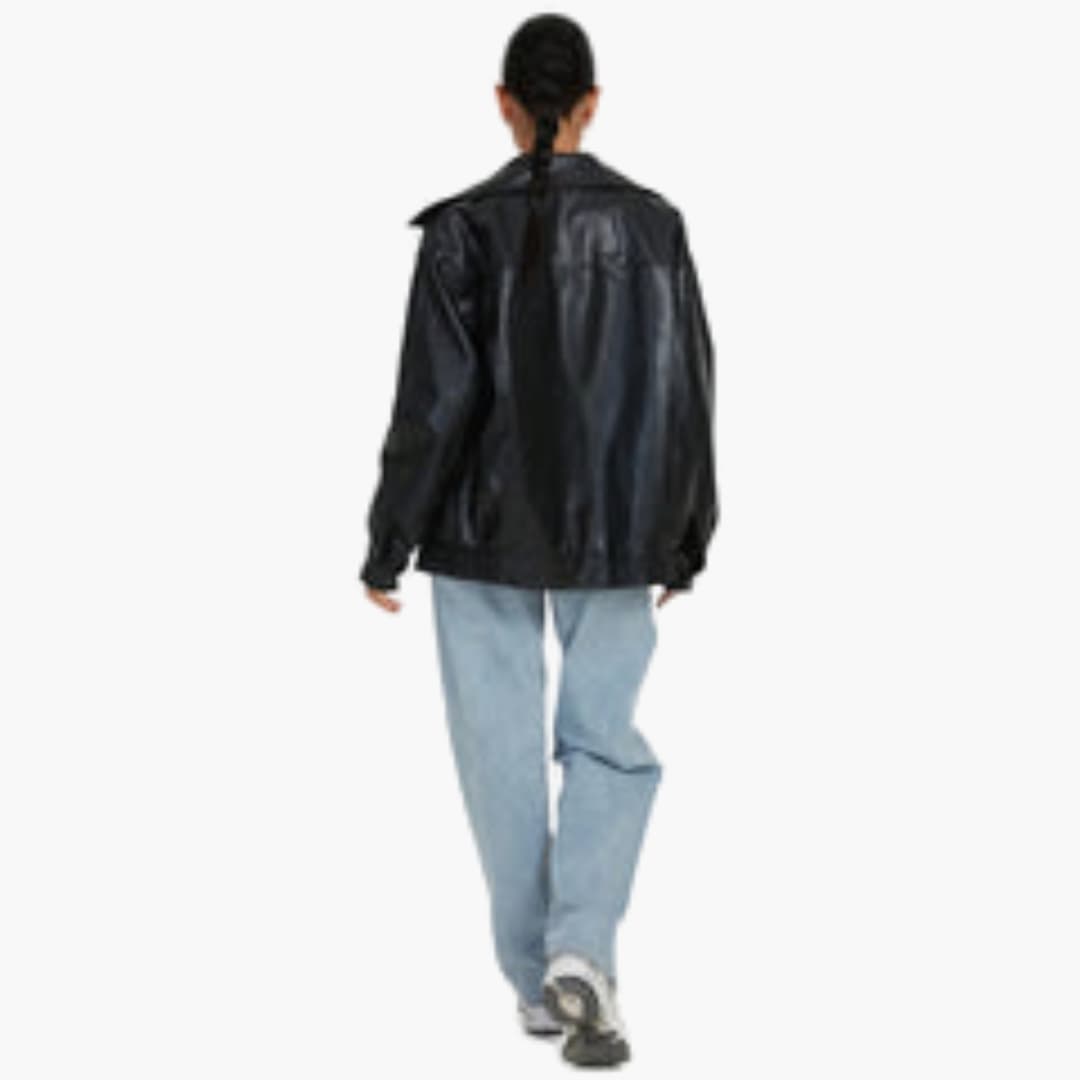 Damen-Bomberjacke mit Reißverschluss und langen Ärmeln