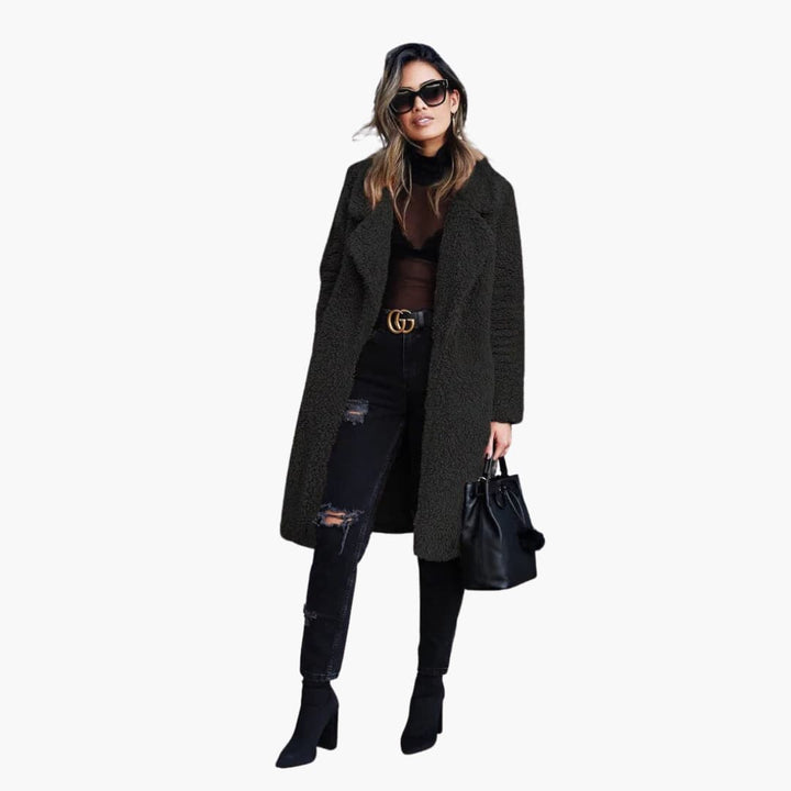 Damen-Langjacke mit vollständigem Verschluss und langen Ärmeln
