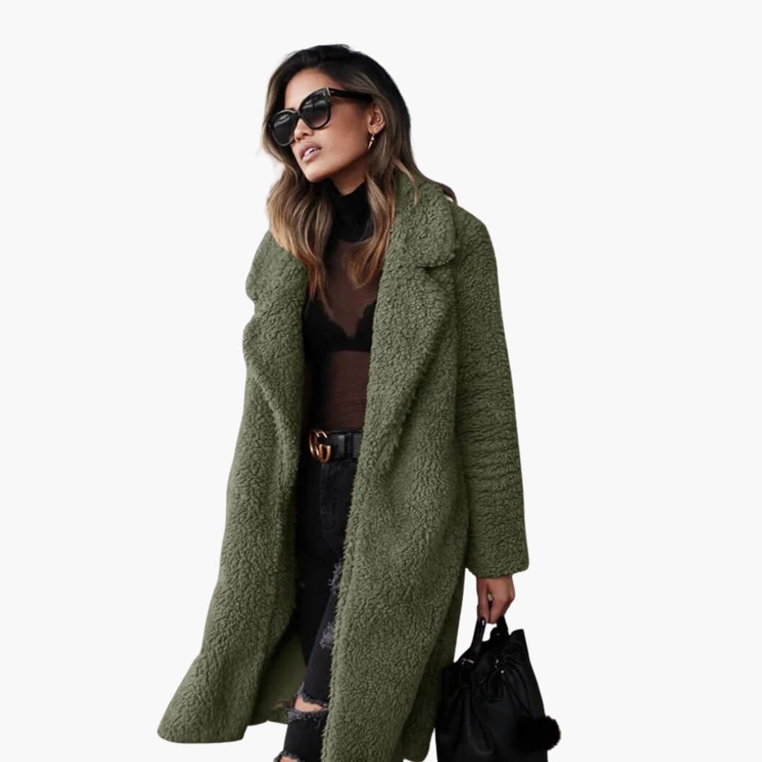 Damen-Langjacke mit vollständigem Verschluss und langen Ärmeln