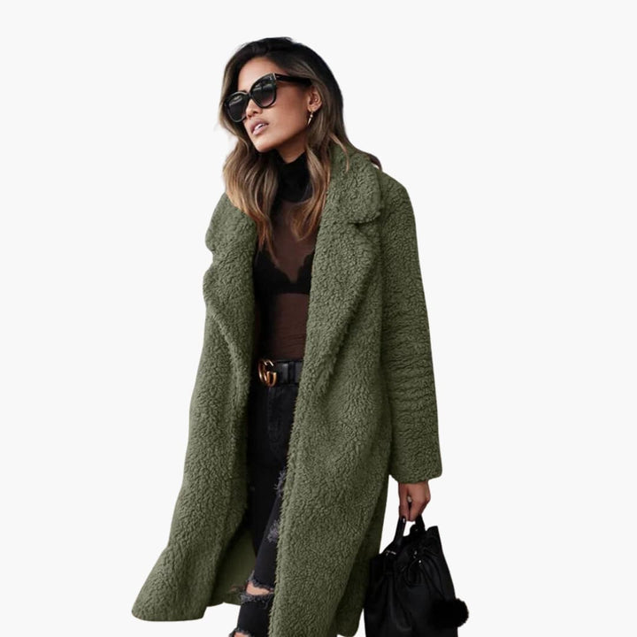 Damen-Langjacke mit vollständigem Verschluss und langen Ärmeln