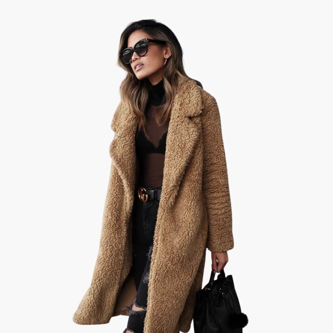 Damen-Langjacke mit vollständigem Verschluss und langen Ärmeln