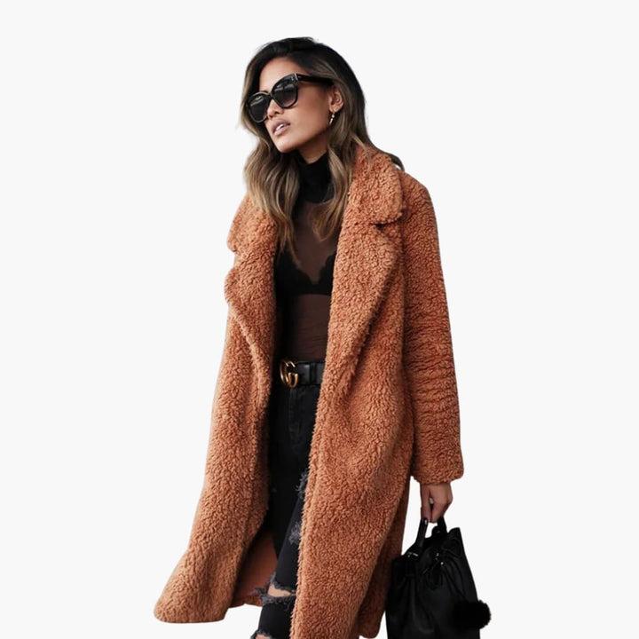 Damen-Langjacke mit vollständigem Verschluss und langen Ärmeln