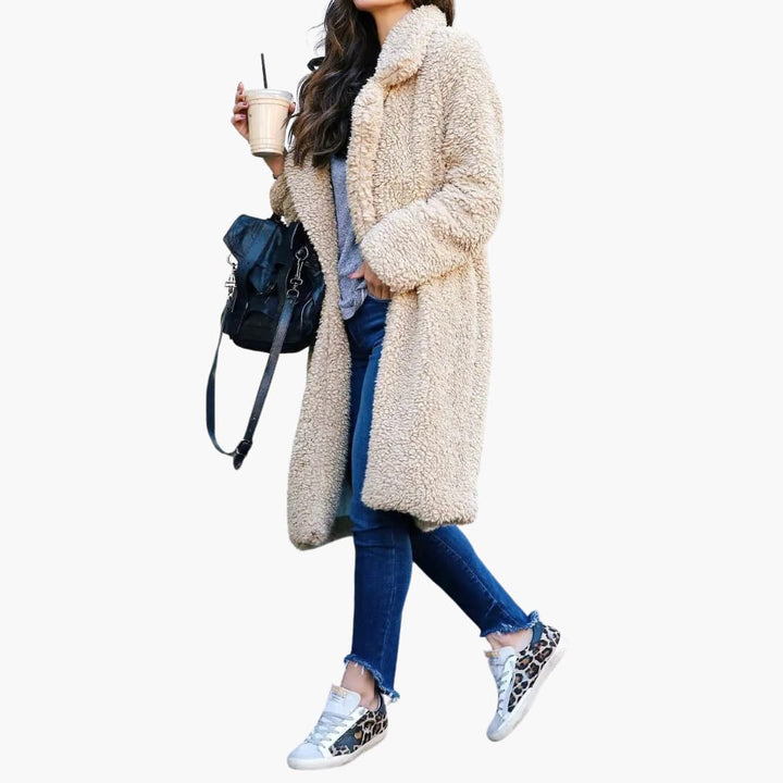 Damen-Langjacke mit vollständigem Verschluss und langen Ärmeln